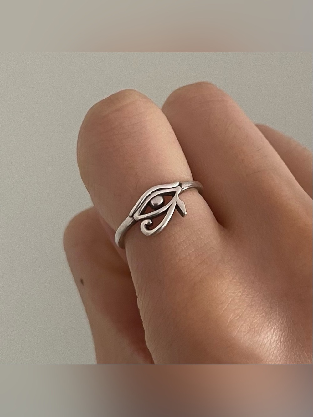 Sterling Silver Eye of Horus Egyptian Ring